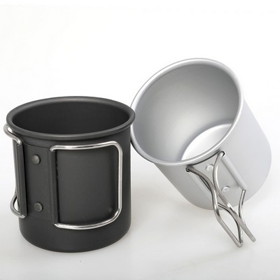 10 OZ Camping Aluminum Alloy Mug Cup Black