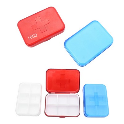 Cross 6 Grid Pill Box