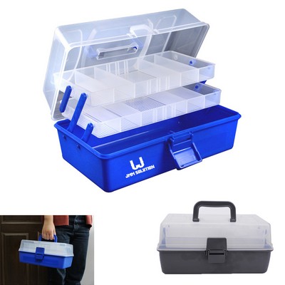 2-Tray Fishing Tackle Box Organizer