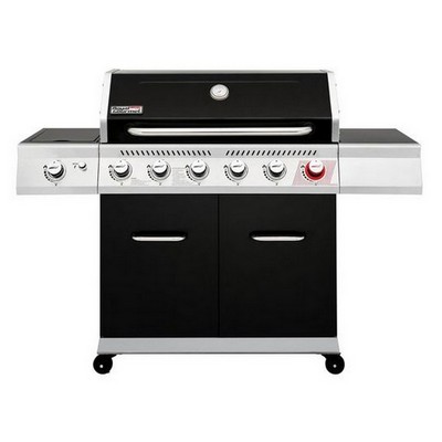 Keg Products Black 6-Burner Gas Grill w/Double-Layer Lid