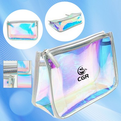 Iridescent Glam: Holographic Cosmetic Pouch