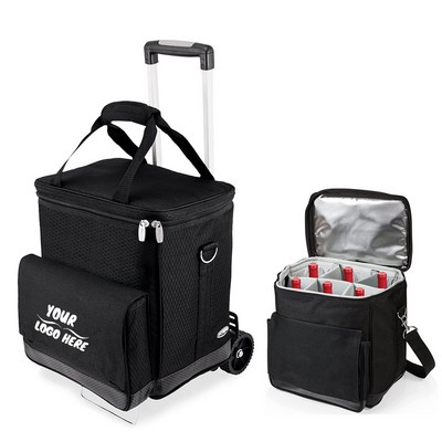 6 Bottle Cooler Tote & Trolley Set