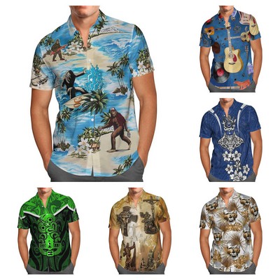 Men's Hawaiian Cuban Collar Camp Shirt