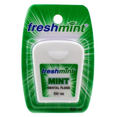 Waxed Dental Floss - 100 yards, Mint (Case of 1)