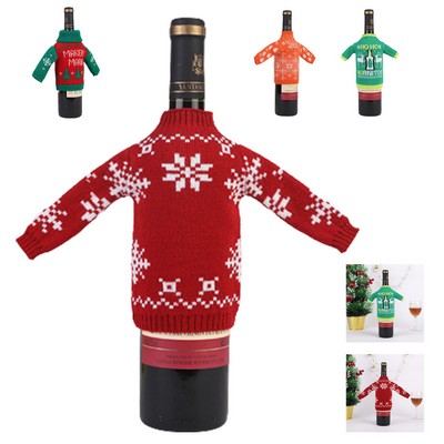 Knitted Wine Sweater Bottle Cover Bag