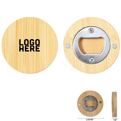 Magnetic Bamboo Bottle Opener