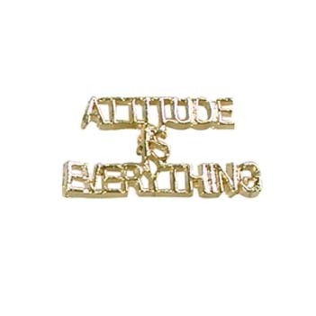 Attitude is Everything Cut Out Cast Stock Jewelry Pin