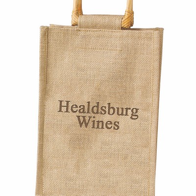 Jute Vino-Sack™ Two-Bottle Tote Bag