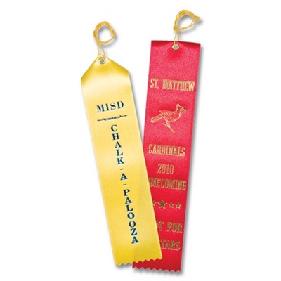 2"x10" Premium Grade Custom Award Ribbon W/Card