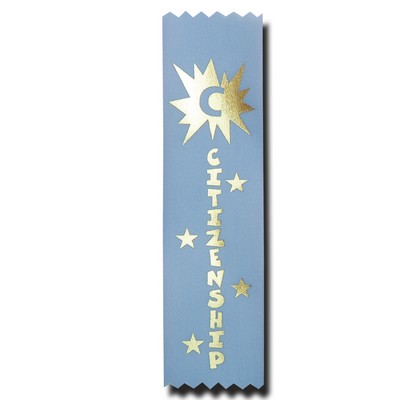 Citizenship Econo Stock Recognition Ribbon w/ Starburst (1 5/8"x6")