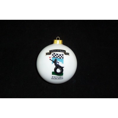 3" Ball Glass Ornament - Simple Artwork