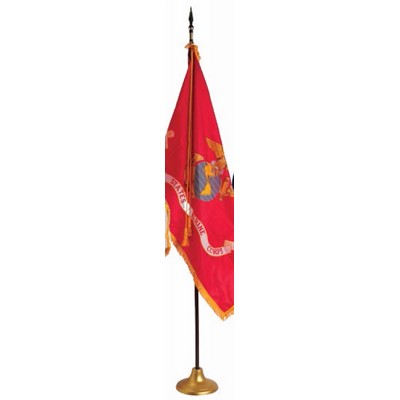 Marine Corps Indoor Military Flag Display Set (3'x5' Flag & 8' Pole)