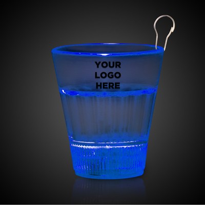 Blue LED 2 oz Shot Glass Medallion