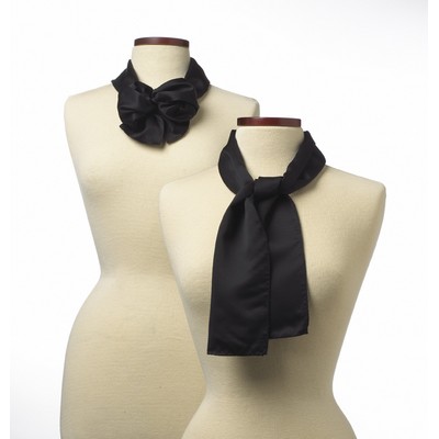 Black Silk Scarf - 10"x54"