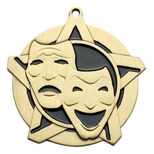 Super Star Medal - Drama - 2-1/4" Diameter