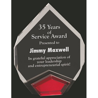 Marquis Red Acrylic Award - Small