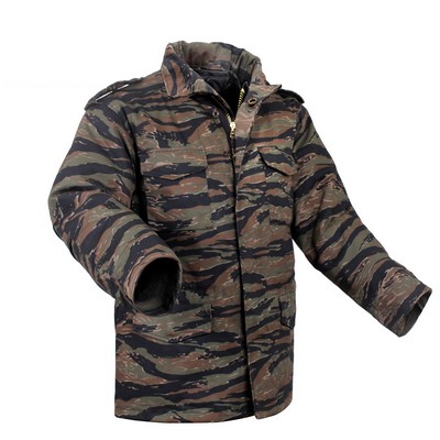 Tiger Stripe Camo M-65 Military Field Jacket (2XL)