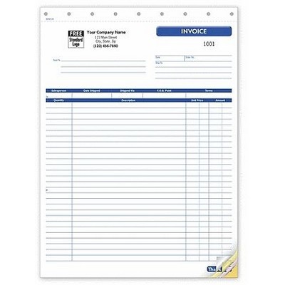 Large Shipping Invoice (3 Part)