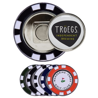 Metal Poker Chip w/Magnetic Ball Marker