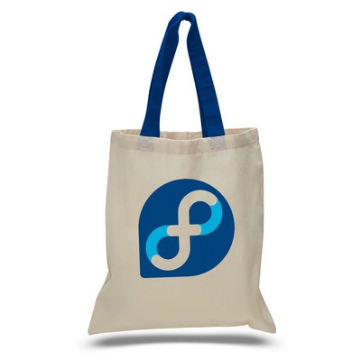 Tote with Royal Colored Handles (Printed)