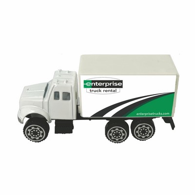 3" 1:64 Die Cast Replica Box Truck White Full Color Graphics (Both Sides- Same Logo)