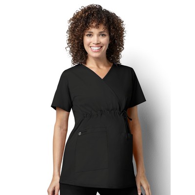 WonderWink® WonderWORK Maternity Mock Wrap Scrub Top