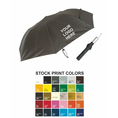 42" Arc Auto Open Folding Umbrella -Black Color Only with plastic sleeve