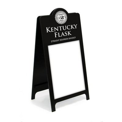 A-Frame Wet-Erase Board Sign w/Round Top