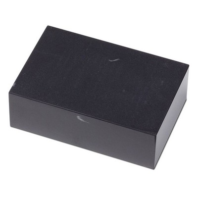 Jet Black Rectangular Marble Base (7"x2"x3")