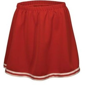 Women's 10 Oz. Stretch Double Knit A Line Cheerleading Skirt w/Bottom Trim