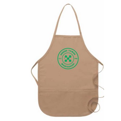 Made in the USA Two Pocket Child Bib Apron w/Non-Adjustable Neck