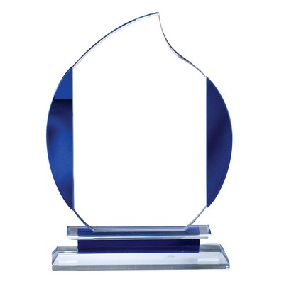 Small Crystal Flame Award w/Blue Sides