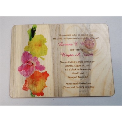 5" x 7" - Hardwood Cards - Invitations - A7