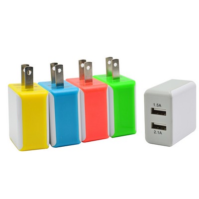 Color Band Dual Output AC Adapter