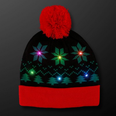 Light Up Christmas Beanie Hat