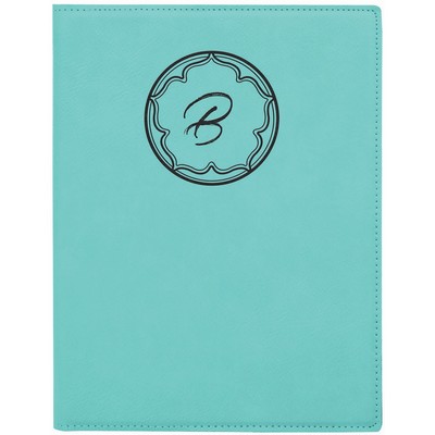 7" x 9" Teal Leatherette Portfolio