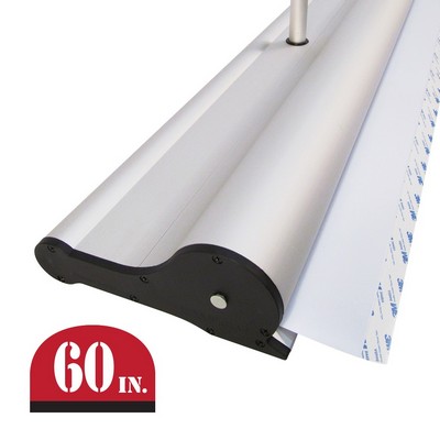 Retractable Banner Stand Le Plus 60" Silver Hardware Only Unit