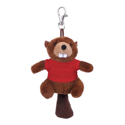 Soft Plush Beaver Keychain with Tee