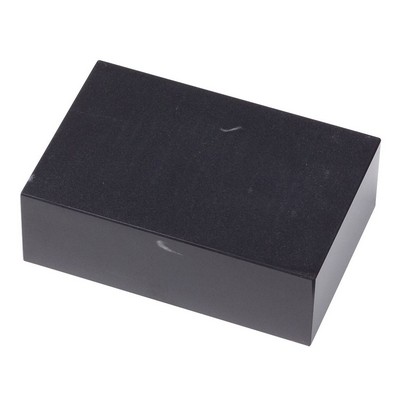 Rectangular Jet Black Marble Cube (6"x2"x4")