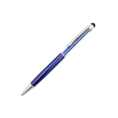 Metallic Crystal Bling Pen with Stylus