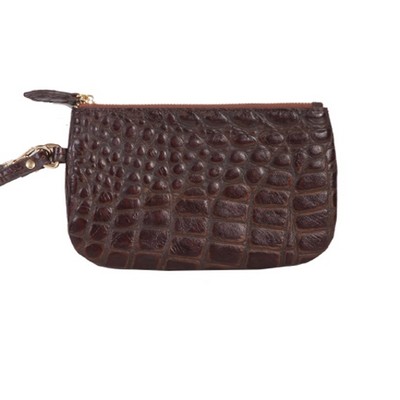 Embossed Coin Purse w/Wrist Strap