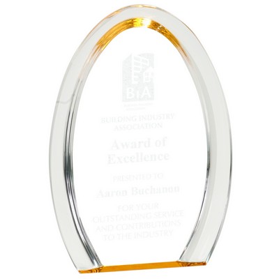 8" Gold Oval Halo Acrylic Award