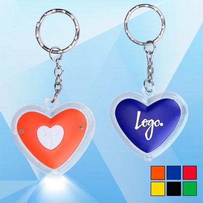 Heart-Shaped LED Flashlight with Key Chain