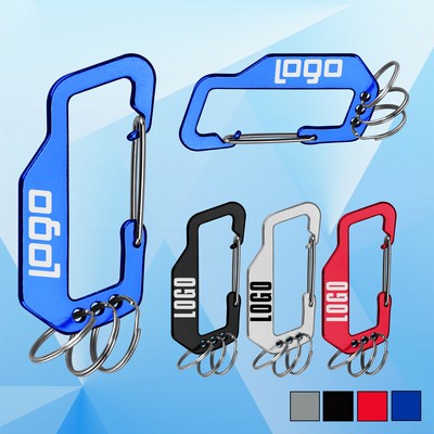 Carabiner w/Triple Split Key Ring