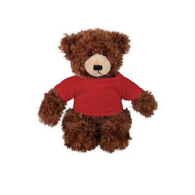 soft plush Chocolate Brandon Bear with t-shirt