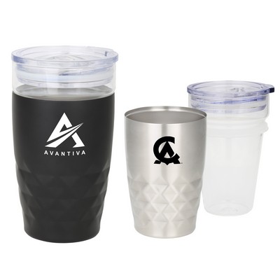 Aquifer – 12 Oz. Double-Walled Diamond Glass Tumbler