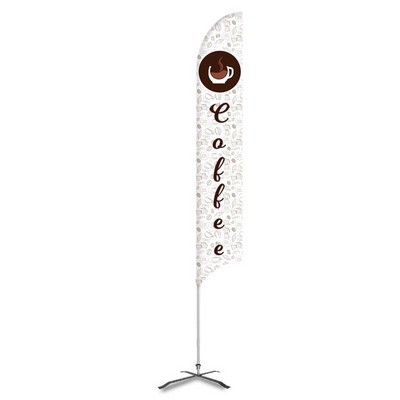 Coffee Pre Printed 15' G7 Feather Flag - Design 1