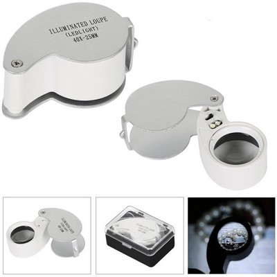 40X Illuminated Jewelry Magnifier Loupe