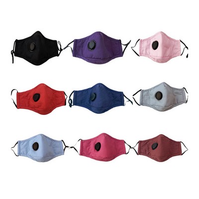 Cotton Face Mask with Breathing Valve