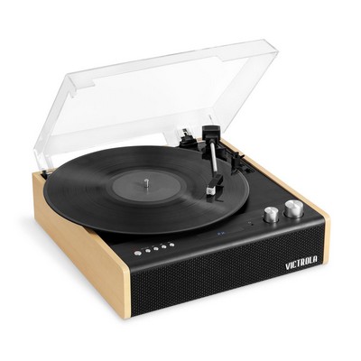 Victrola Eastwood 3-Speed Bluetooth Turntable with Built-in Speakers and Dust Cover